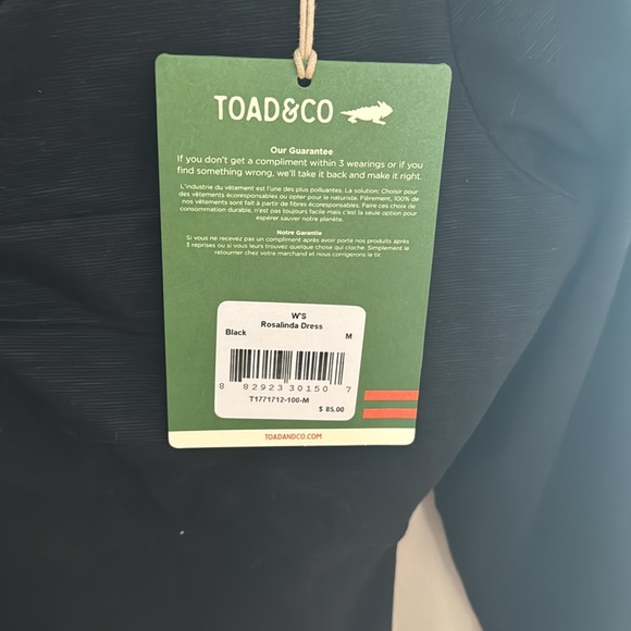 Toad & Co Rosalinda Women’s dress black, size medium - Picture 4 of 4